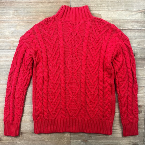 NWT Ralph Lauren Cable Knit Mockneck Jumper - Picture 3 of 7